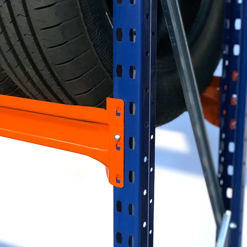 Bandenstelling blauw/oranje 250cm hoog - 150cm lengte - 4 lagen - Afbeelding 3