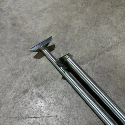 Montage beugel tbv kunststof stijlbeschermer RPM geel 60 cm nieuw, ( 80-100 mm ) - Afbeelding 2
