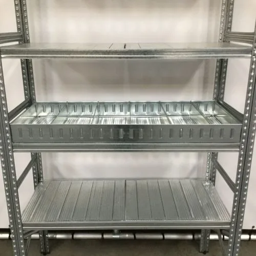 S1 verzinkte legbordstelling opzetrand+vakverdeelschotjes