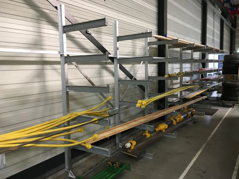 Enkelzijdige draagarmstelling 250 cm hoog IPE 100 - armen 70 cm - lengte 500 cm - verzinkt - lichte uitvoering - Afbeelding 4