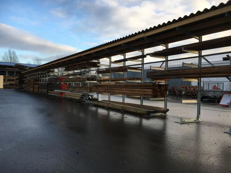 Enkelzijdige draagarmstelling 250 cm hoog IPE 100 - armen 70 cm - lengte 500 cm - verzinkt - lichte uitvoering - Afbeelding 3