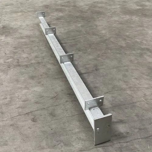 draagarmstelling vooraanzicht op een betonnen vloer