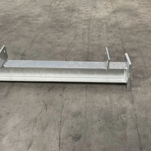 dakdrager van een draagarmstelling op een betonnen vloer