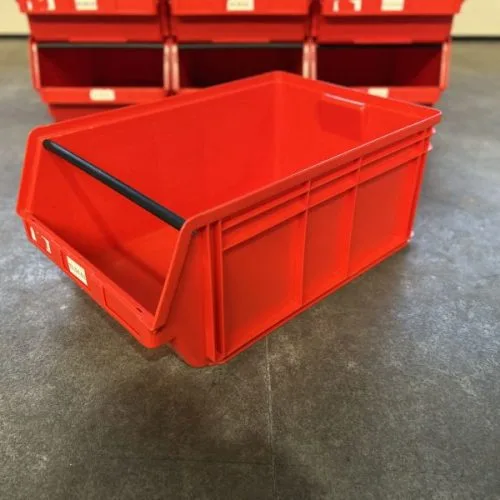 detailfoto van rode grijpbak