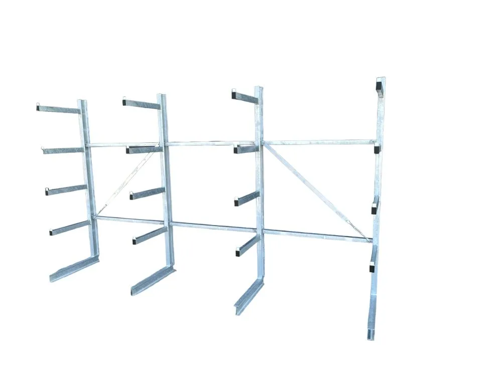Enkelzijdige draagarmstelling 225 cm hoog IPE 100 - armen 60 cm - lengte 625 cm - verzinkt - Afbeelding 7