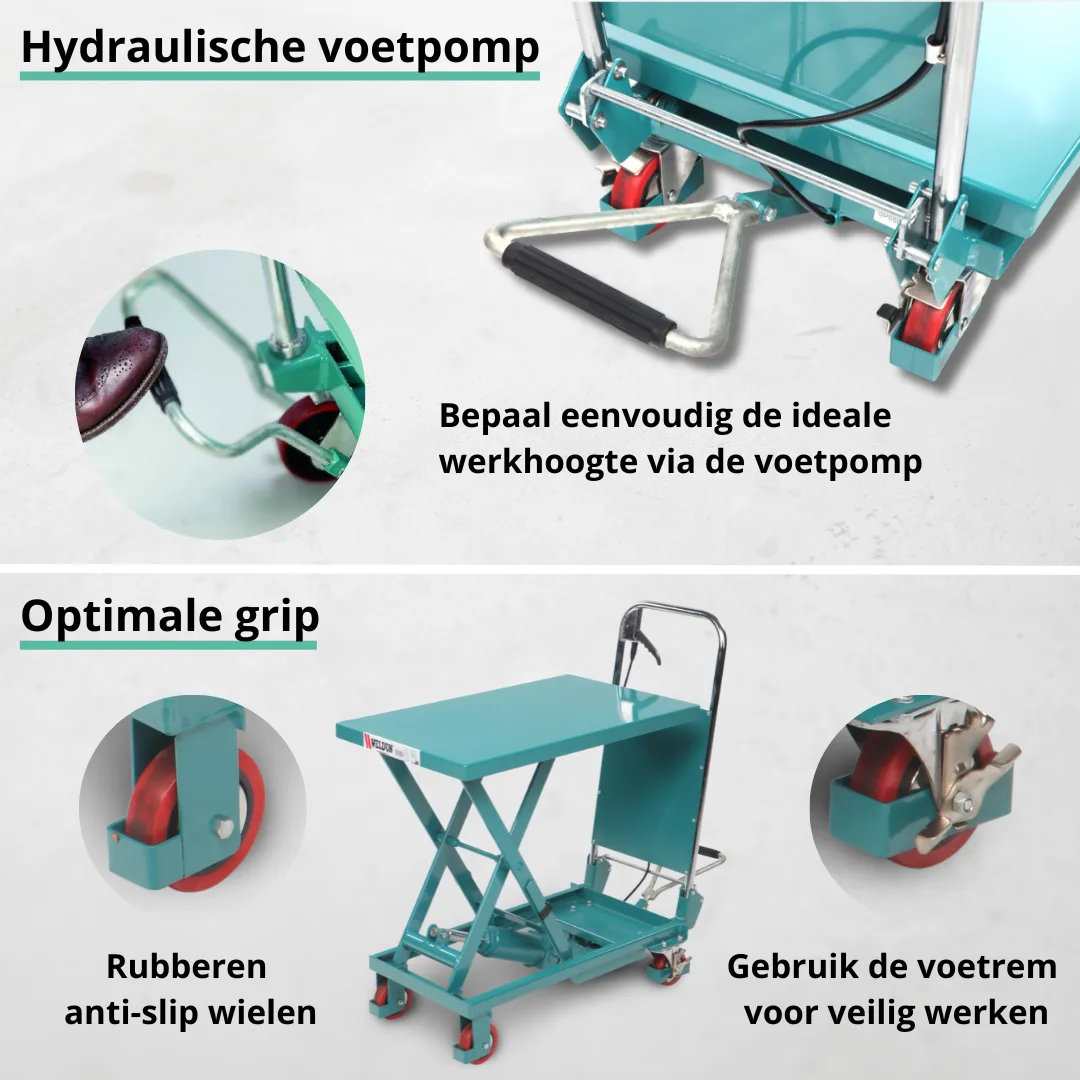 HEFTAFEL Weldon 150KG / 750x450 mm / 740 mm hefhoogte - Afbeelding 4