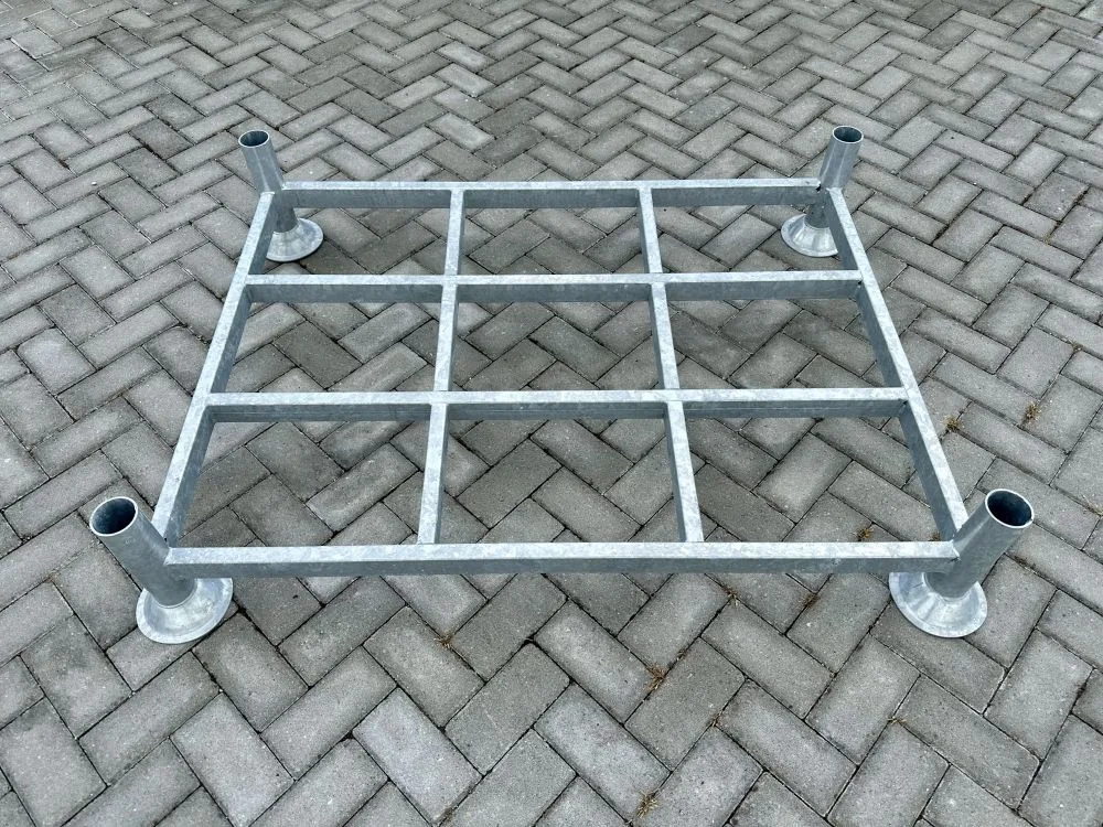 10x Stapelrek enkel verzinkt 2000 kg koker, 1370x1000x310 mm, nieuw - Afbeelding 7
