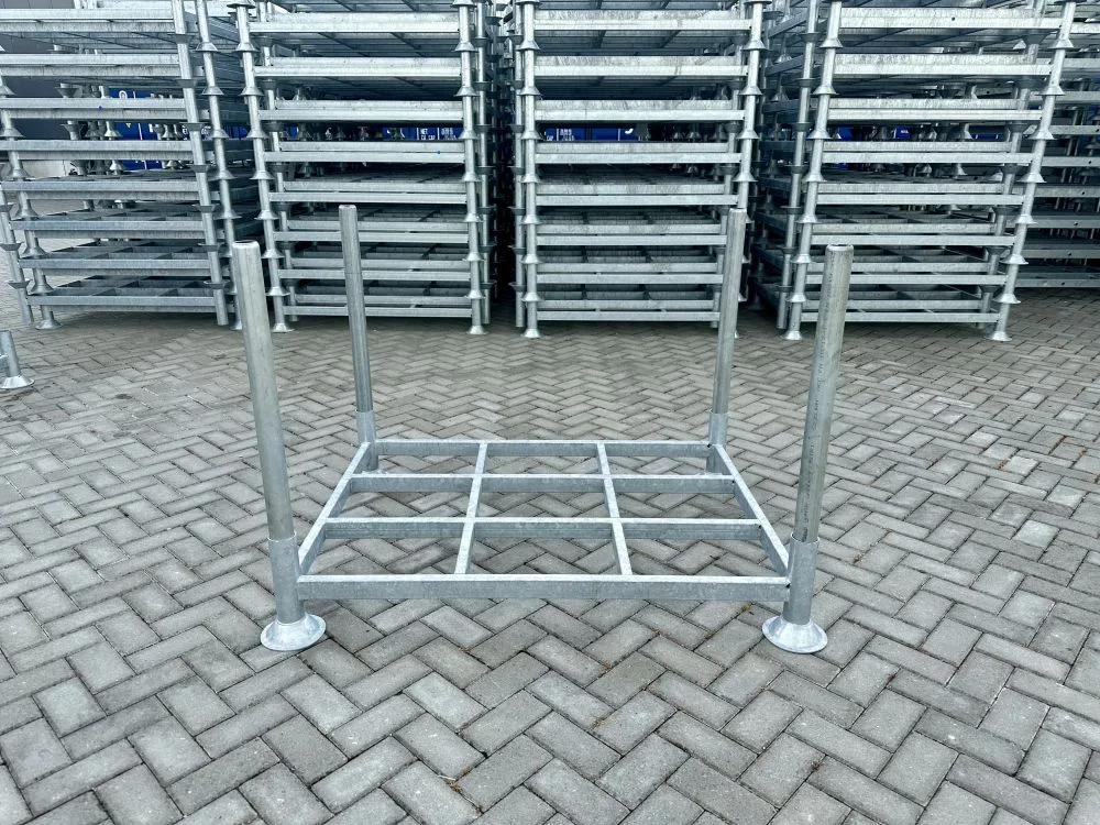 10x Stapelrek enkel verzinkt 2000 kg koker, 1370x1000x310 mm, nieuw - Afbeelding 5