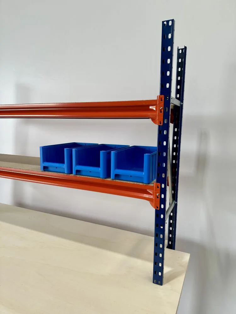 Werkbank inpaktafel met boven opbouw 215x100x95cm / 22 mm blad / incl. 4 zwenkwielen, nieuw - Afbeelding 5