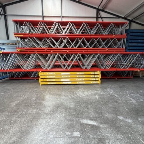 Palletstelling Esmena 950x110 diep / liggers 360 / lengte 37.10 mtr /  gebruikt