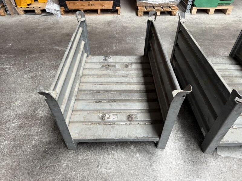2x Stapelbak grijs met vaste constructie 120x80x67, gebruikt - Afbeelding 4