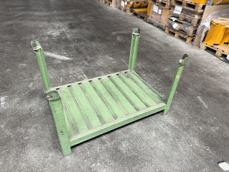 2x Stapelbak groen met vaste constructie 120x80x75, gebruikt - Afbeelding 3