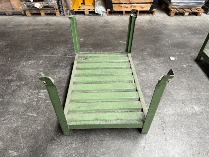 2x Stapelbak groen met vaste constructie 120x80x75, gebruikt - Afbeelding 4