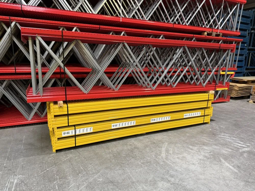 Palletstelling Esmena 450x110 diep / liggers 360 / lengte 14.90 mtr /  gebruikt