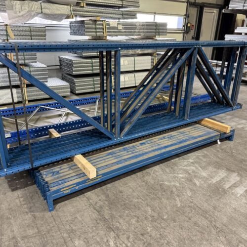 Palletstelling Polypal 385x110 diep / liggers 270 / lengte 11.30 mtr /  gebruikt