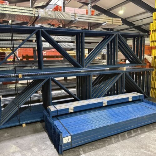 Palletstelling Polypal 500x110 diep / liggers 270 ( 1650 kg ) / lengte 22.50 mtr /  gebruikt