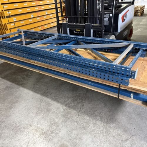 Palletstelling Polypal 300x90 diep / liggers 360 / lengte 7.50 mtr /  gebruikt